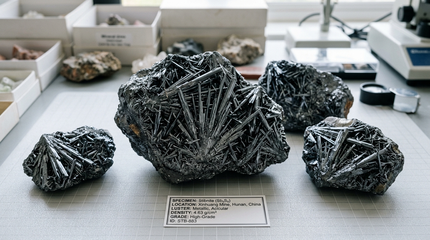 Antimony Ore (Stibnite Lumps 63-65% Sb)